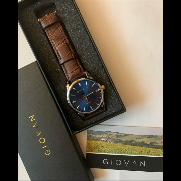 Giovan Men’s Watch Blue and Silver